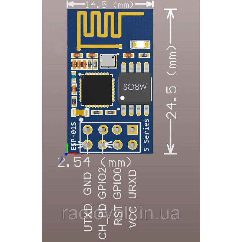 WiFi модуль ESP-01S, ESP8266, 1MB, LWIP AP+STA