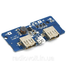 Модуль PowerBank, 2 x USB 5 В, 2 А