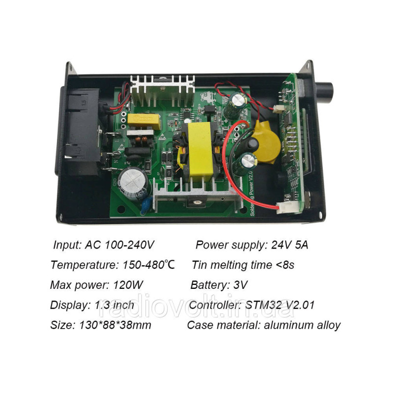 Паяльна станція T12, STM32 V2.01 OLED 1.3, 120Вт