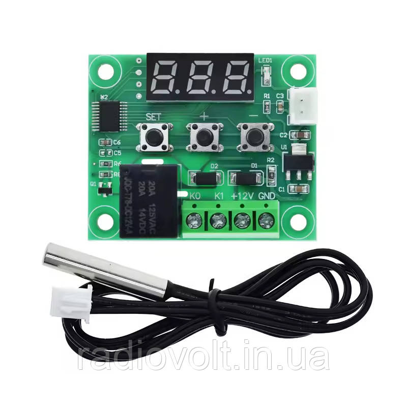 Терморегулятор W1209 з датчиком