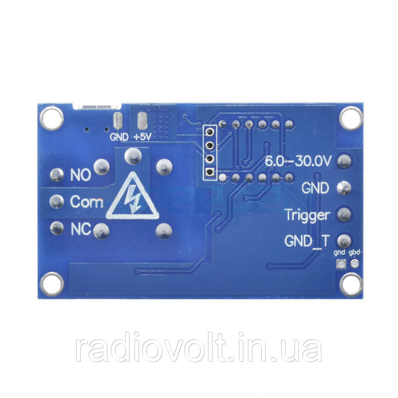 Модуль реле часу з затримкою XY-J02 LED 0.1-999мин (5-30В, 10A / AC 250В)
