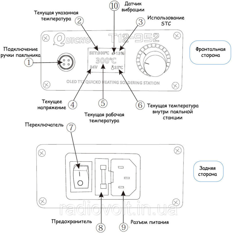 Паяльна станція T12-952, STC OLED 0.96, 120Вт