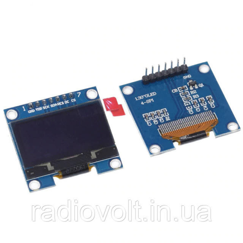 OLED-дисплей 1.3" SPI (білий) 128х64