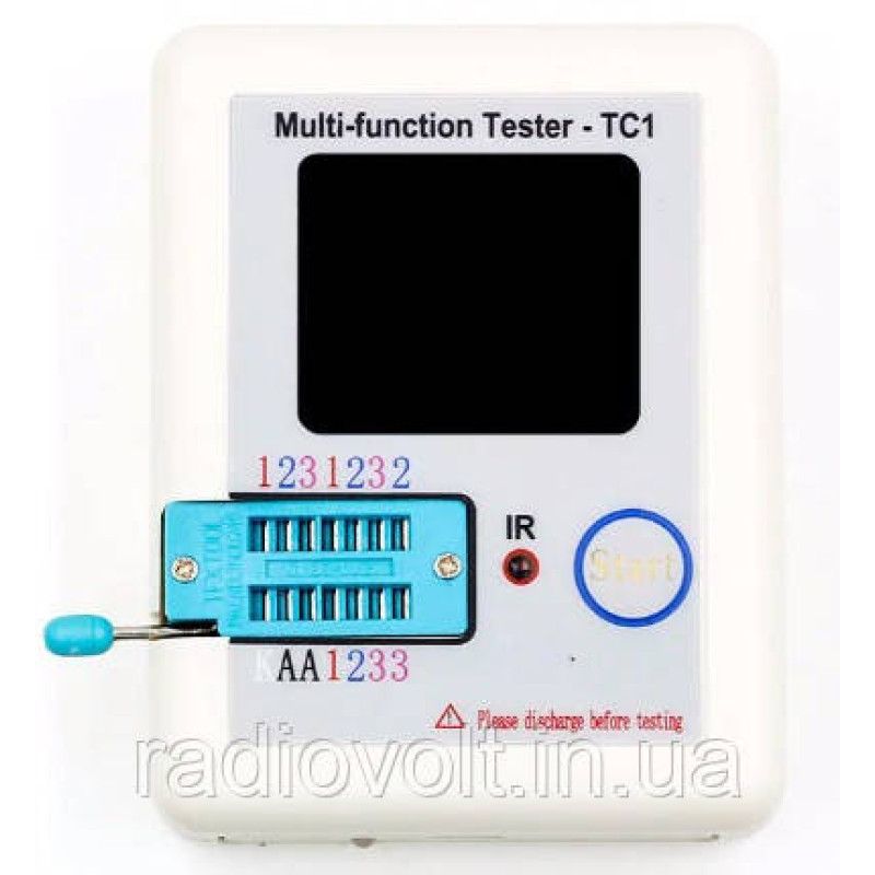 Тестер радіокомпонентів LCR-TC1, Вимірювач ESR LCR, ATmega324PA, акумулятор 350mAh