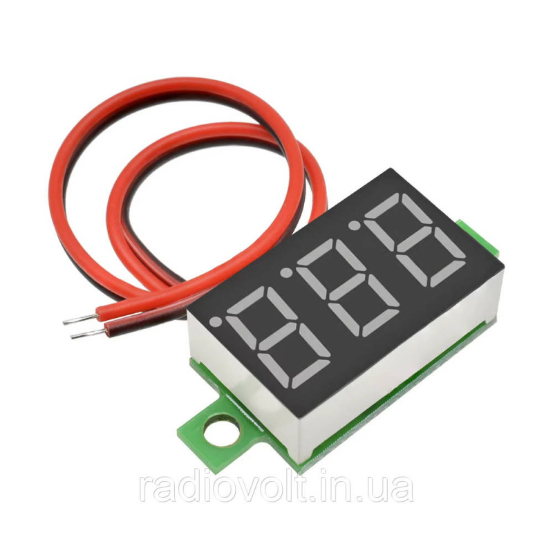 Вольтметр 4,5 - 30В, 0.36 LED, Червоний