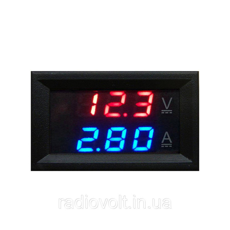 Вольтметр — Амперметр 0-100 В, 0-100 А з Шунтом 100 А FL-2