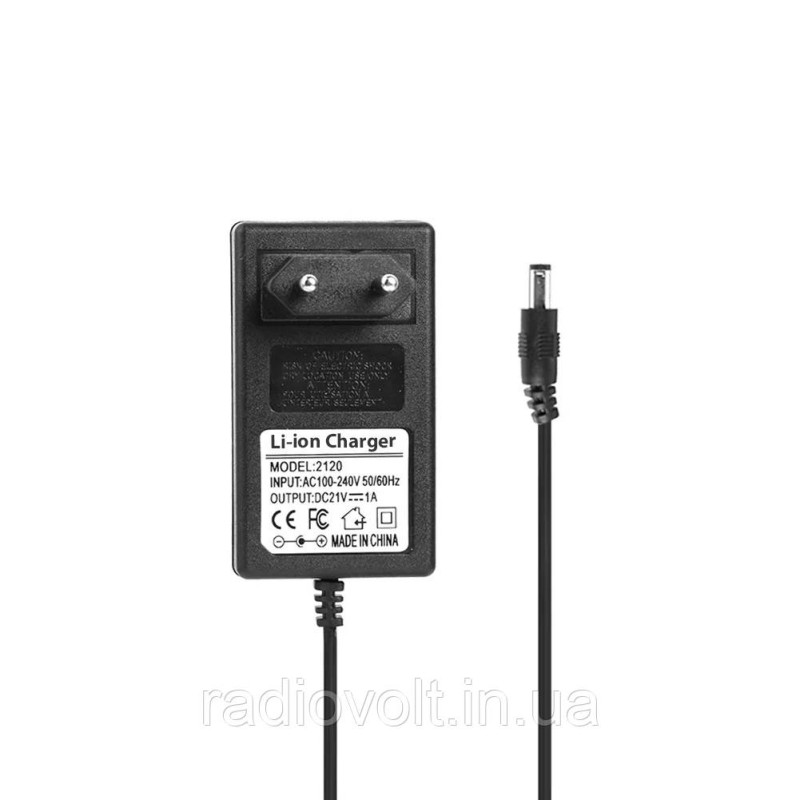 Зарядний пристрій для 5s збірки Li-ion, Li-Pol 21В 1A