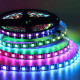 Світлодіодна стрічка WS2812B, RGB, IP65, 60 Світлодіодів/м, 5В, 1м, Чорна підкладка