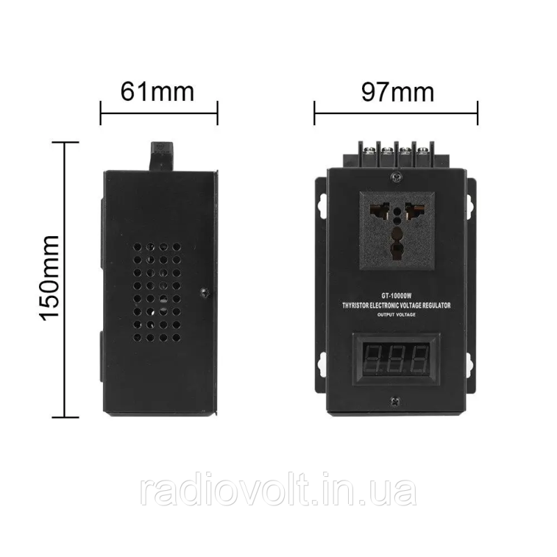 Диммер з дисплеєм GT-10000W, Регулятор напруги AC 10000Вт, 220В