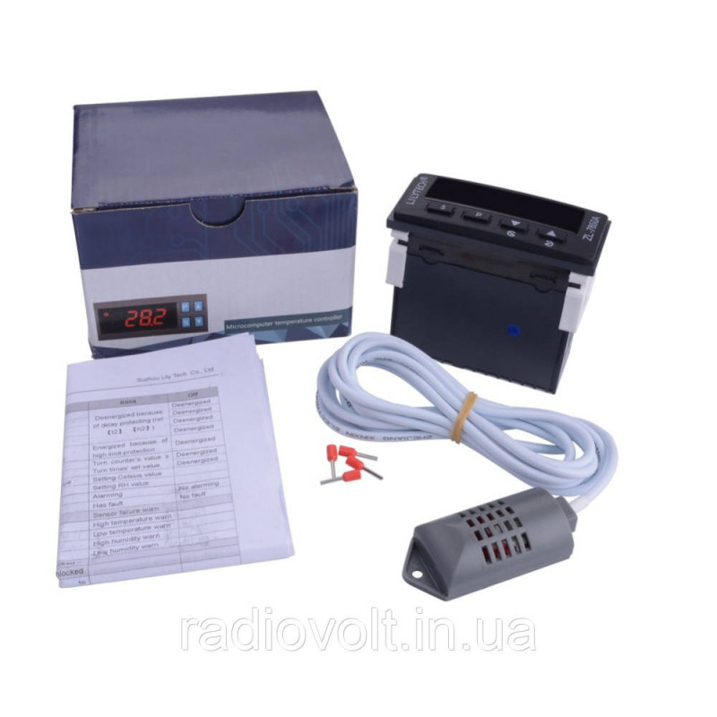 Контролер інкубатора Lilytech ZL-7850A v2.0 датчик ZL-SHr05J. Регулятор температури, вологості