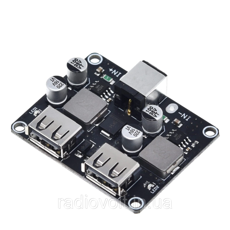 Модуль швидкої зарядки USBх2, QC3 QC2.0