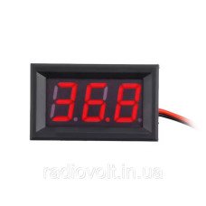 Вольтметр 4,5 - 30В, 0.56 LED, Червоний, в корпусі
