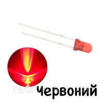 Светодиод F3 3мм, Красный