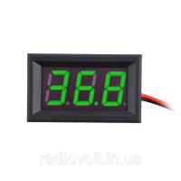 Вольтметр 4,5 - 30 В, 0.56 LED, Зелений, у корпусі