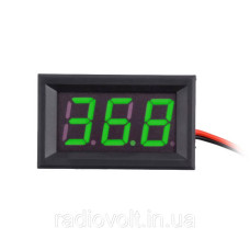 Вольтметр 4,5 - 30 В, 0.56 LED, Зелений, у корпусі