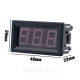Вольтметр 4,5 - 30 В, 0.56 LED, Зелений, у корпусі