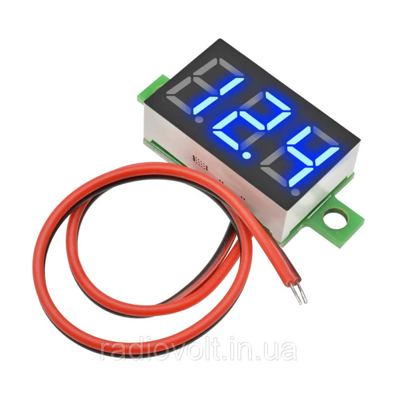 Вольтметр 4,5 - 30 В, 0.36 LED, Синій