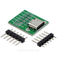 Плата перехідник Type-C USB 3.1 гніздо на платі