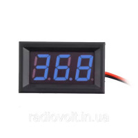 Вольтметр 4,5 - 30В, 0.56" LED, Синій, в корпусі