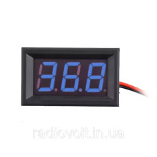 Вольтметр 4,5 - 30В, 0.56" LED, Синій, в корпусі