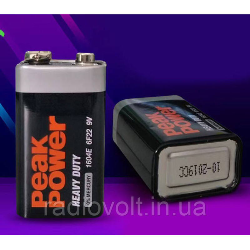 Батарейка "Крона" PeakPower 6F22/9V