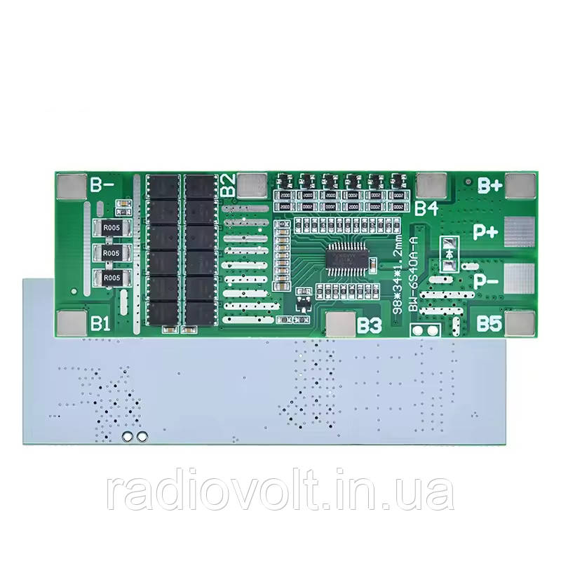 BMS 6S 40A 25.5В Контролер заряду розряду Li-ion батарей, балансування