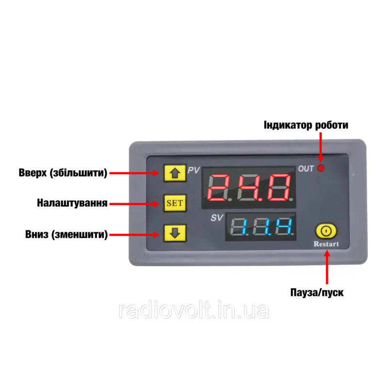 Реле часу таймер T3230 циклічний, 220В, 10А