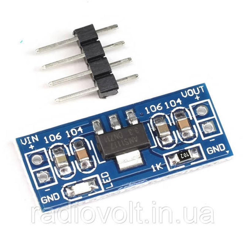 AMS1117-5.0 лінійний понижуючий перетворювач 6.5...12В - 5.0В 800м