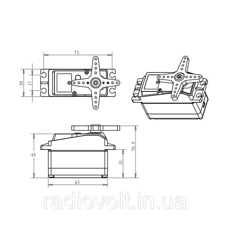 Сервопривід, серва DS5160 SSG 60кг 180 градусів цифровий для Arduino ARM PIC