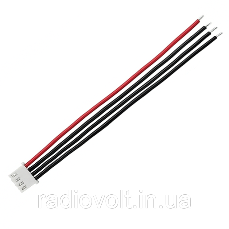 JST-XH 3S, 4pin, 22AWG, 20 см, балансувальний силіконовий кабель