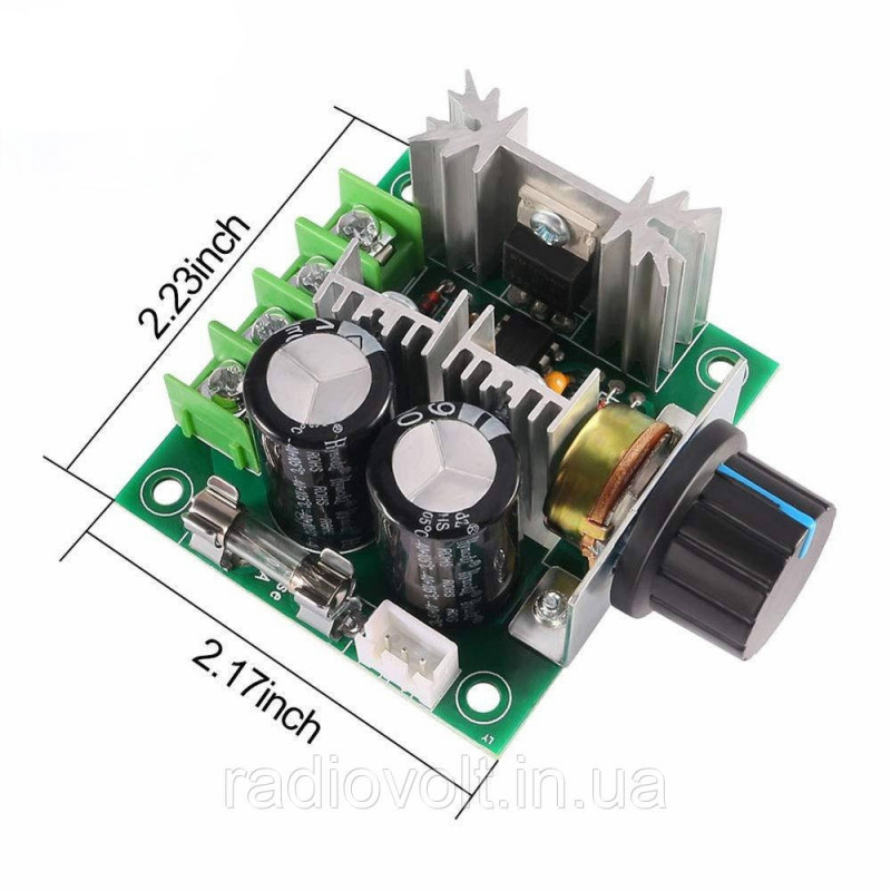ШІМ-регулятор швидкості (потужності) PWM DC двигуна 12–40В 10А