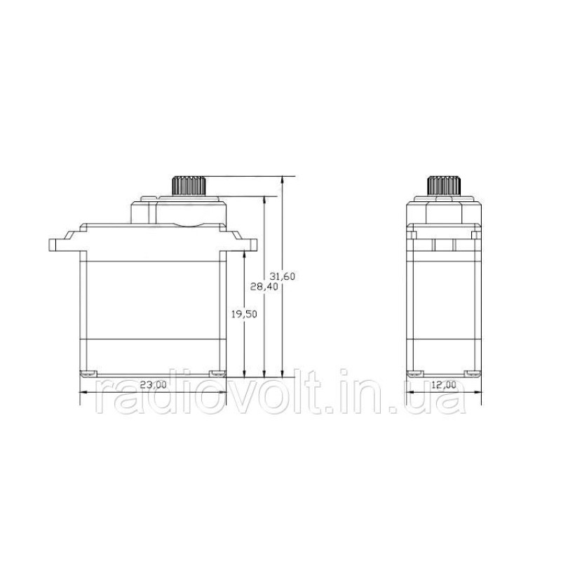 Сервопривід Corona DS558MG 10кг цифровий, 58г