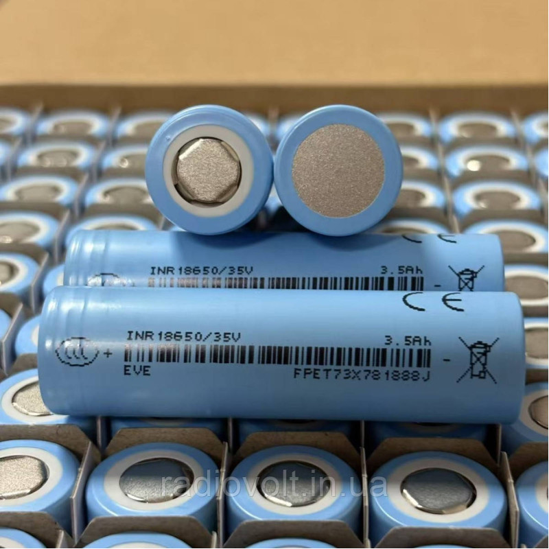 Акумулятор 18650 EVE INR18650 35V, ємність 3500mAh, струм 10A