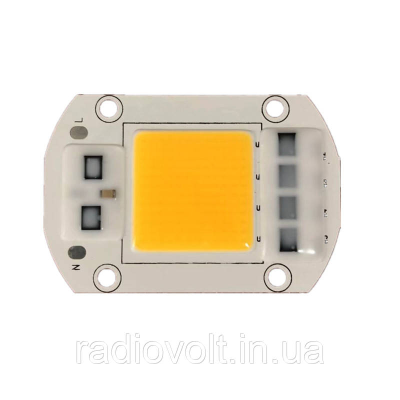 Світлодіод LED 50Вт, 220В, Теплий білий