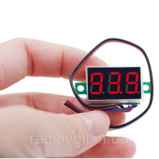 Вольтметр 0-200 В, 0.36 LED, Червоний
