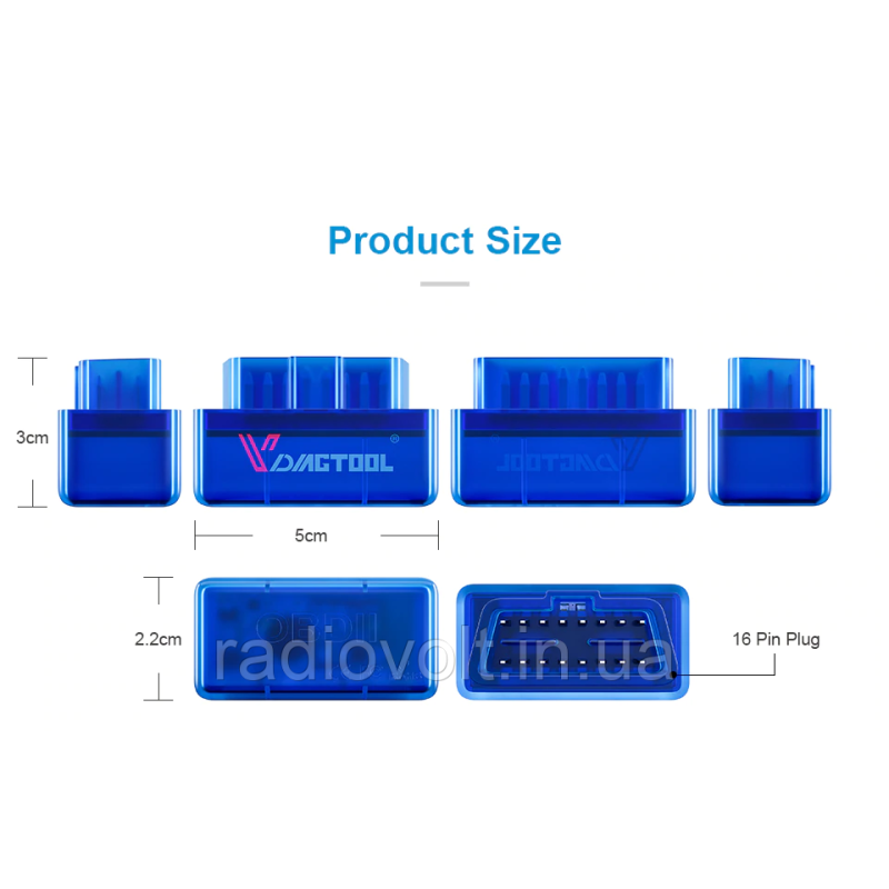 ELM327, OBD2, V2.1, Bluetooth, Авто сканер, диагностика