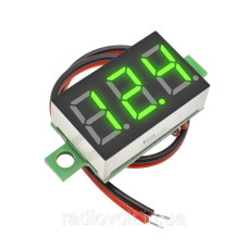 Вольтметр 4,5 - 30 В, 0.36 LED, Зелений
