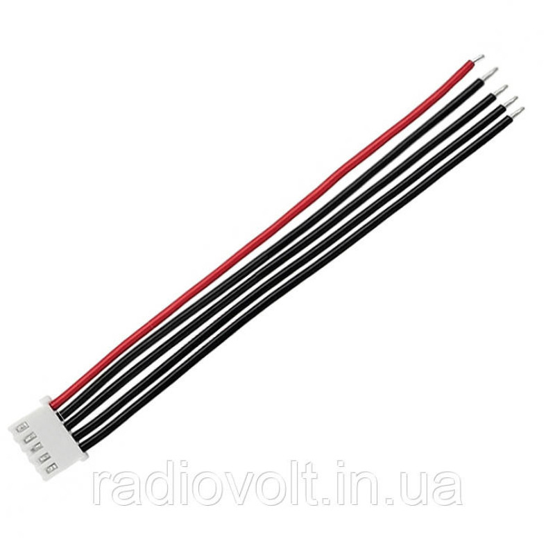 JST-XH 4S, 5pin, 22awg, 30 см балансувальний кабель силіконовий