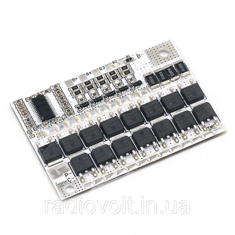 BMS 4S 100A 14.8В Контролер заряду-розряду LiFePO4 батарей, балансування