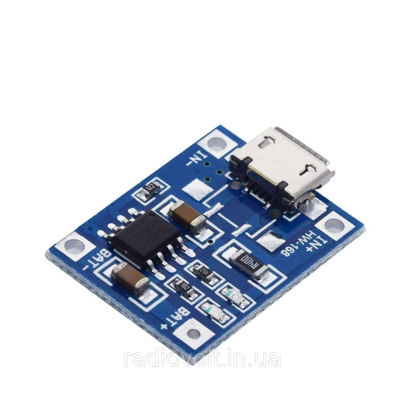TP4056 Модуль заряду Li-ion акумуляторів, MicroUSB
