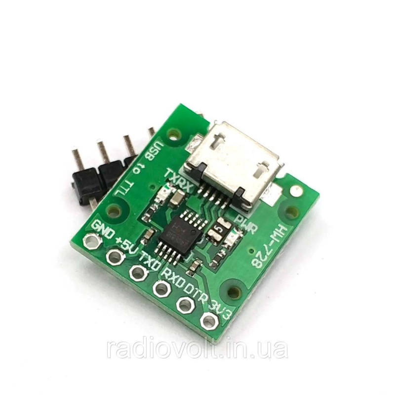 USB - TTL конвертер CH340E 3.3/5В USB (UART RS232 TTL)