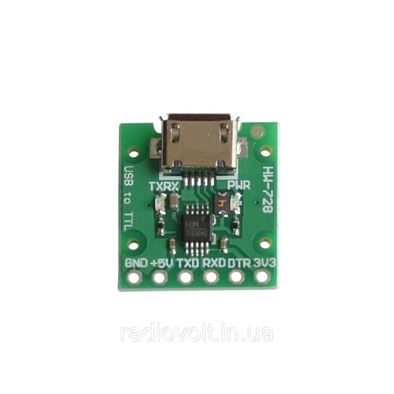 USB - TTL конвертер CH340E 3.3/5В USB (UART RS232 TTL)