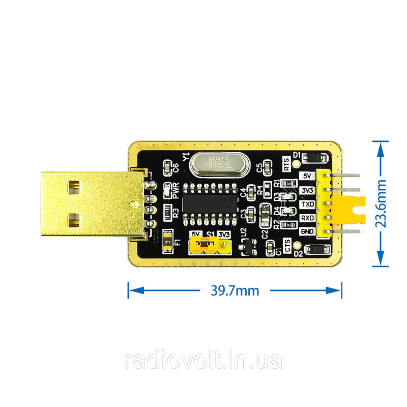 USB - TTL конвертер CH340G 3.3/5В USB (UART RS232 TTL)