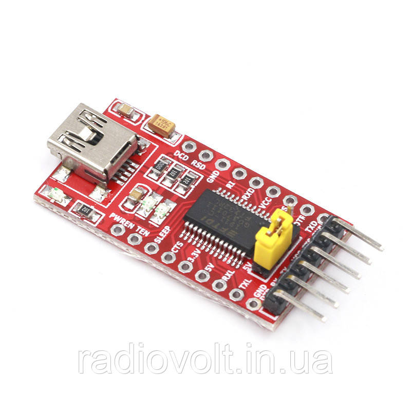 USB - TTL конвертер FT232RL 3.3/5В miniUSB (UART RS232 TTL)
