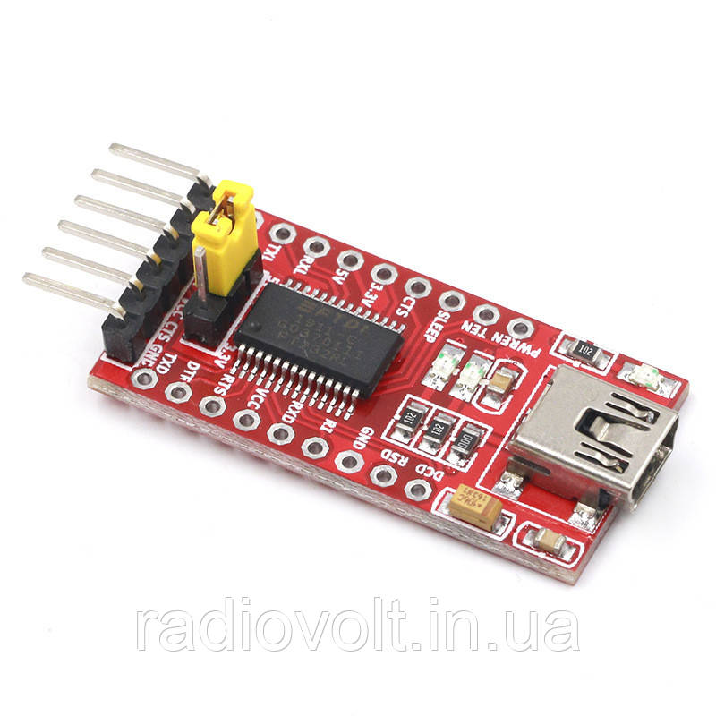 USB - TTL конвертер FT232RL 3.3/5В miniUSB (UART RS232 TTL)